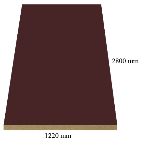 Resista Matt - 3509 Rufus - PET coated 18 mm MDF / Same Coloured Back